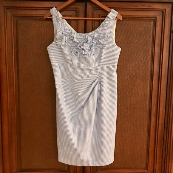 London Times seersucker sleeveless dress - Picture 2 of 5